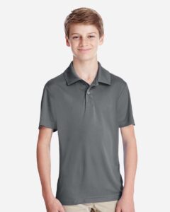 Team 365 TT51Y Youth Zone Performance Polo – Sport Graphite (on model)
