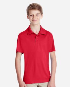 Team 365 TT51Y Youth Zone Performance Polo – Sport Red (on model)