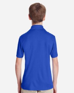 Team 365 TT51Y Youth Zone Performance Polo – Sport Royal (on model back)