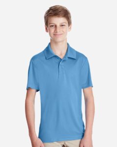 Team 365 TT51Y Youth Zone Performance Polo – Sport Light Blue (on model)