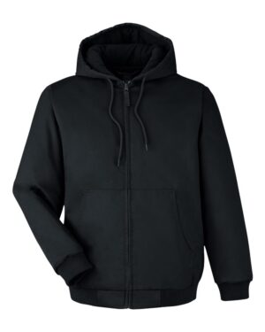 Harriton M722T Unisex Tall ClimaBloc® Heavyweight Hooded Full-Zip Jacket – Black
