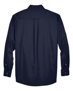 Harriton M500T Men’s Tall Easy Blend™ Twill Dress Shirt – Navy (back)