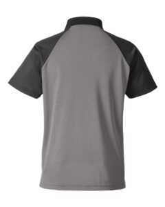 Team 365 TT21C Men’s Command Snag-Protection Colorblock Polo – Sport Graphite/ Black (back)