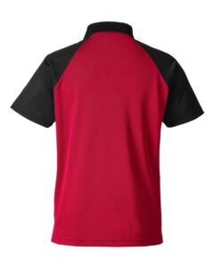 Team 365 TT21C Men’s Command Snag-Protection Colorblock Polo – Sport Red/ Black (back)