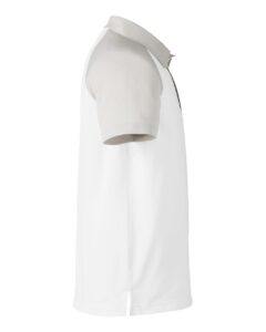 Team 365 TT21C Men’s Command Snag-Protection Colorblock Polo – White/ Sport Silver (side)