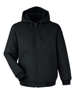 Harriton M722 Unisex ClimaBloc® Heavyweight Hooded Full-Zip Jacket – Black
