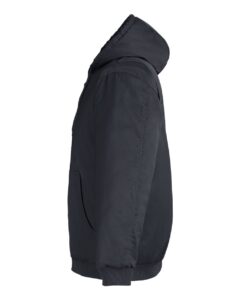 Harriton M722 Unisex ClimaBloc® Heavyweight Hooded Full-Zip Jacket – Dark Charcoal (side)