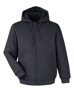 Harriton M722 Unisex ClimaBloc® Heavyweight Hooded Full-Zip Jacket – Dark Charcoal
