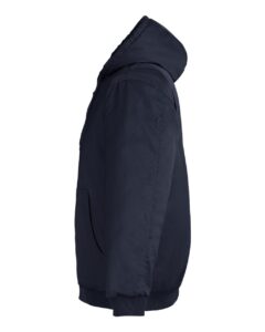 Harriton M722 Unisex ClimaBloc® Heavyweight Hooded Full-Zip Jacket – Dark Navy (side)