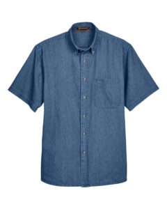 Harriton M550S Men’s Denim Shirt – Light Denim
