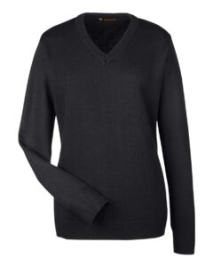 Harriton M420W Women’s Pilbloc V-Neck Sweater – Black