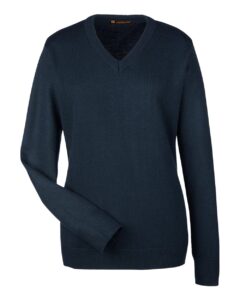 Harriton M420W Women’s Pilbloc V-Neck Sweater – Dark Navy
