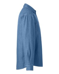 Harriton M540 Unisex Denim Shirt Jacket – Light Denim (side)
