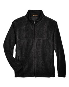 Harriton M990T Men’s Tall Full-Zip Fleece – Black