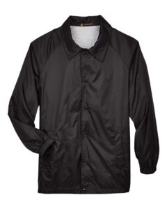 Harriton M775 Unisex Nylon Staff Jacket – Black