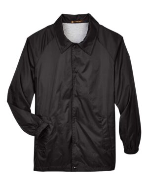Harriton M775 Unisex Nylon Staff Jacket – Black
