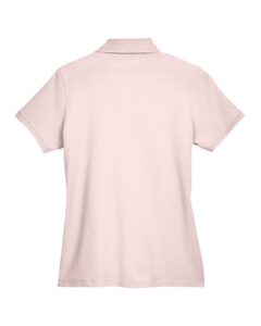 Harriton M280W Women’s Blend-Tek™ Polo – Blush (back)