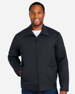 Harriton M721T Unisex Tall ClimaBloc® Station Jacket – Dark Charcoal (on model)