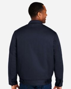 Harriton M721T Unisex Tall ClimaBloc® Station Jacket – Dark Navy (on model back)