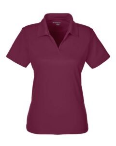 Harriton M353W Women’s Double Mesh Polo – Maroon