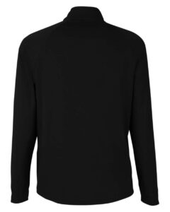 CORE365 CE418 Men’s Origin Performance Pique Quarter-Zip Pullover – Black/ Carbon (back)