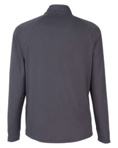 CORE365 CE418 Men’s Origin Performance Pique Quarter-Zip Pullover – Carbon/ Black (back)