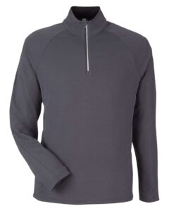 CORE365 CE418 Men’s Origin Performance Pique Quarter-Zip Pullover – Carbon/ Black