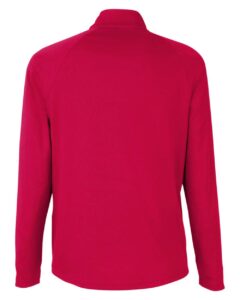 CORE365 CE418 Men’s Origin Performance Pique Quarter-Zip Pullover – Classic Red/ Carbon (back)