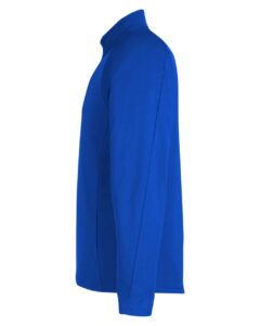 CORE365 CE418 Men’s Origin Performance Pique Quarter-Zip Pullover – True Royal/ Carbon (side)