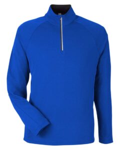 CORE365 CE418 Men’s Origin Performance Pique Quarter-Zip Pullover – True Royal/ Carbon