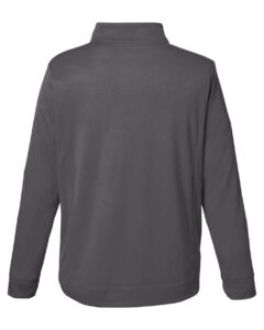 CORE365 CE404 Men’s Market Snag Protect Mesh Colorblock Quarter-Zip Pullover – Carbon/ Black (back)