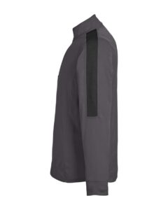 CORE365 CE404 Men’s Market Snag Protect Mesh Colorblock Quarter-Zip Pullover – Carbon/ Black (side)