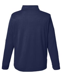 CORE365 CE404 Men’s Market Snag Protect Mesh Colorblock Quarter-Zip Pullover – Classic Navy Heather/ Carbon (back)