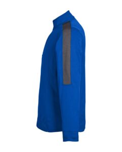 CORE365 CE404 Men’s Market Snag Protect Mesh Colorblock Quarter-Zip Pullover – True Royal/ Carbon (side)