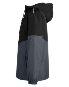 CORE365 CE710 Unisex Techno Lite Colorblock Windbreaker – Black/ Carbon (side)