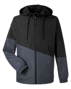 CORE365 CE710 Unisex Techno Lite Colorblock Windbreaker – Black/ Carbon