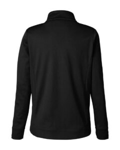 CORE365 CE404W Women’s Market Snag Protect Mesh Colorblock Quarter-Zip Pullover – Black/ Carbon (back)