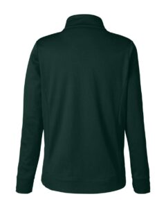 CORE365 CE404W Women’s Market Snag Protect Mesh Colorblock Quarter-Zip Pullover – Forest/ Carbon (back)