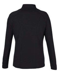 CORE365 CE418W Women’s Origin Performance Pique Quarter-Zip Pullover – Black/ Carbon (back)