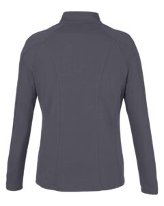 CORE365 CE418W Women’s Origin Performance Pique Quarter-Zip Pullover – Carbon/ Black (back)