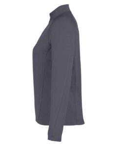 CORE365 CE418W Women’s Origin Performance Pique Quarter-Zip Pullover – Carbon/ Black (side)