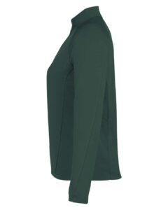 CORE365 CE418W Women’s Origin Performance Pique Quarter-Zip Pullover – Forest/ Carbon (side)