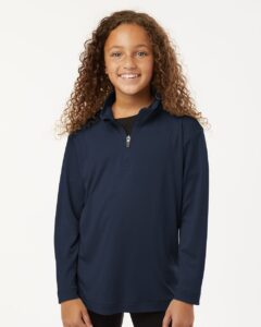 AllPro 41870Y Youth Pro-Lock Performance Quarter-Zip Pullover