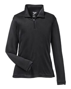 Team 365 TT31Y Youth Zone Performance Quarter-Zip Pullover – Black