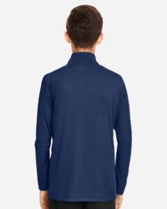 Team 365 TT31Y Youth Zone Performance Quarter-Zip Pullover – Sport Dark Navy (on model back)