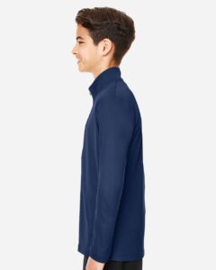 Team 365 TT31Y Youth Zone Performance Quarter-Zip Pullover – Sport Dark Navy (on model side)