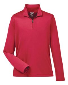 Team 365 TT31Y Youth Zone Performance Quarter-Zip Pullover – Sport Red