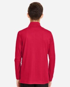 Team 365 TT31Y Youth Zone Performance Quarter-Zip Pullover – Sport Red (on model back)