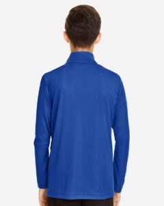 Team 365 TT31Y Youth Zone Performance Quarter-Zip Pullover – Sport Royal (on model back)