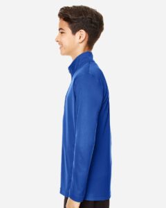 Team 365 TT31Y Youth Zone Performance Quarter-Zip Pullover – Sport Royal (on model side)